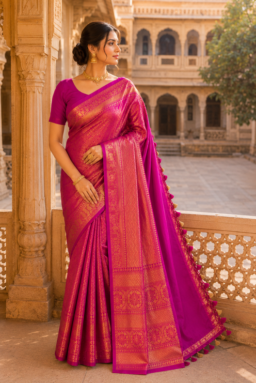 Rajrani Banarasi Katan Dupion Silk Saree