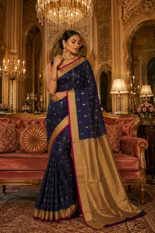 Rajneel Chanderi Handloom Silk Cotton Saree