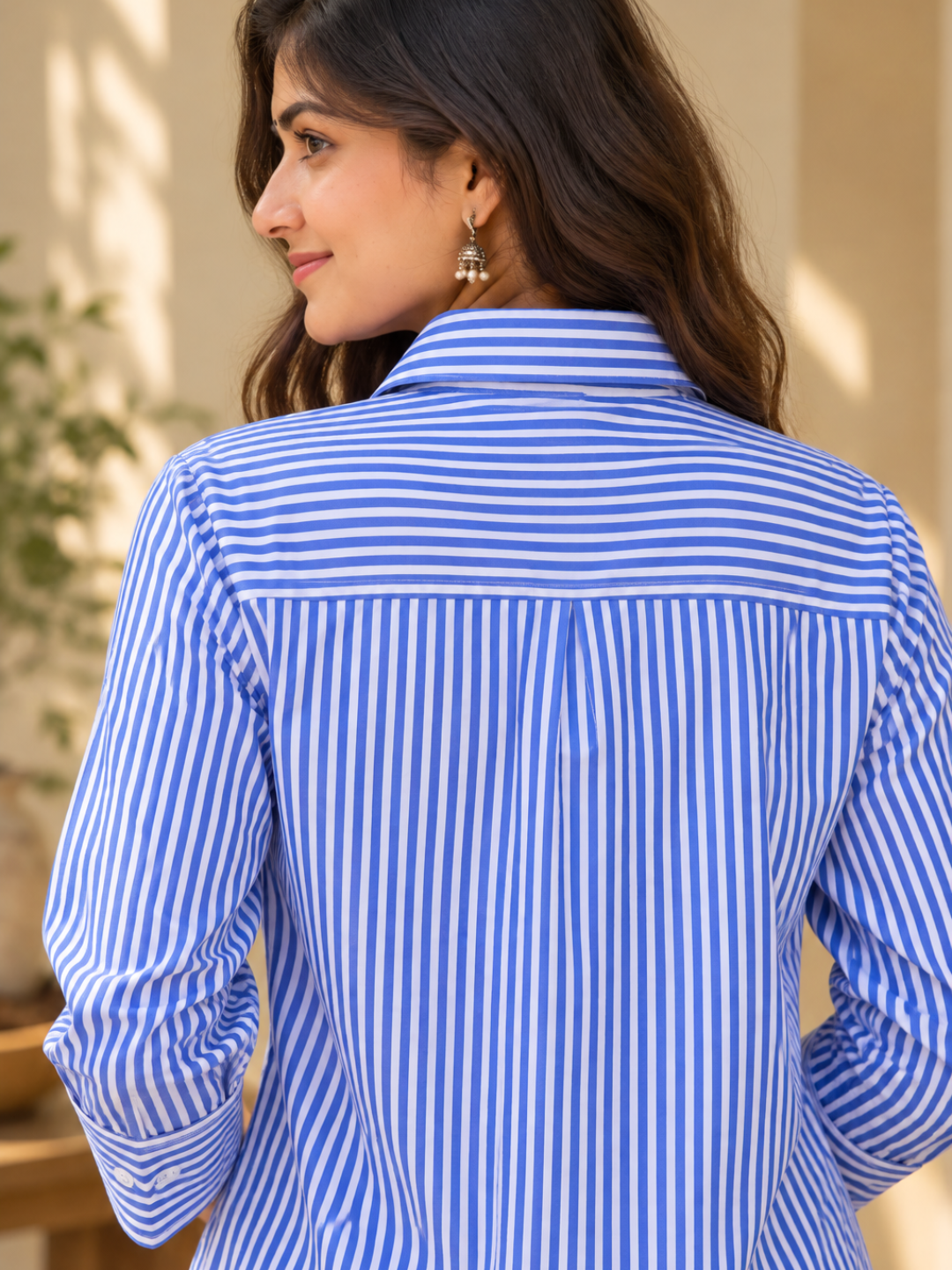 Striped Cotton Shirt for Women