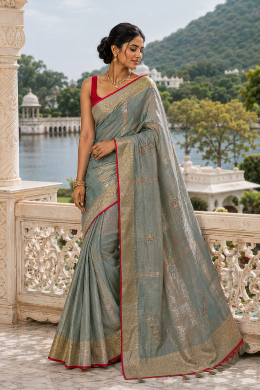 Mrinalini Banarasi Tussar Matka Silk Saree