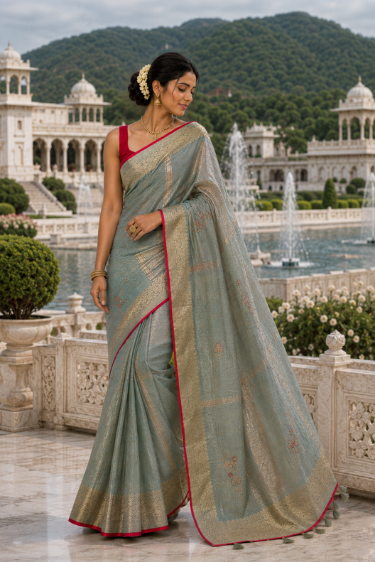 Mrinalini Banarasi Tussar Matka Silk Saree