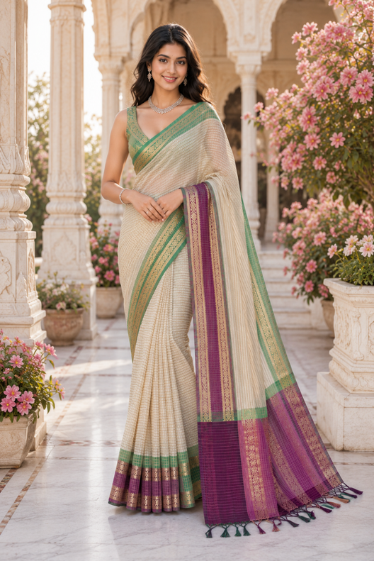 Vaidehi Banarasi Ganga Jamuna Silk Saree