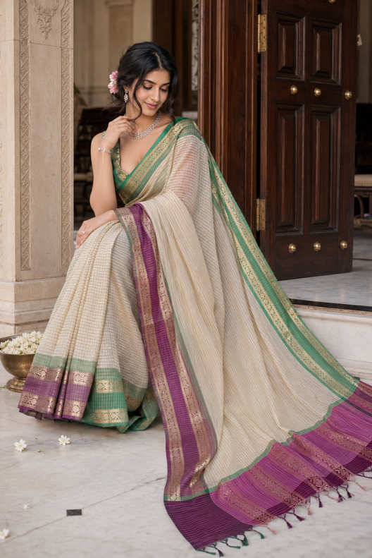 Vaidehi Banarasi Ganga Jamuna Silk Saree