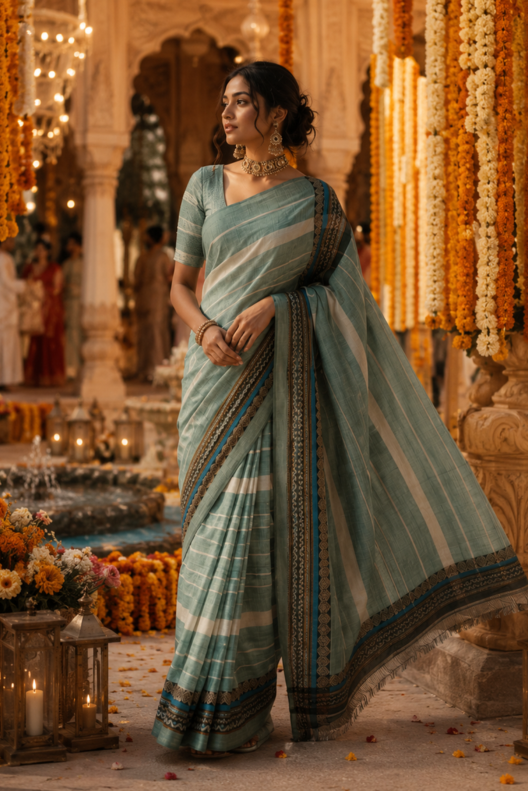 Neelvasini Narayanpet Cotton Saree