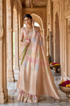 Rangmahal Banarasi Tissue Kota Rangkat Saree