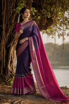 Rangneel Katan Silk Check Saree