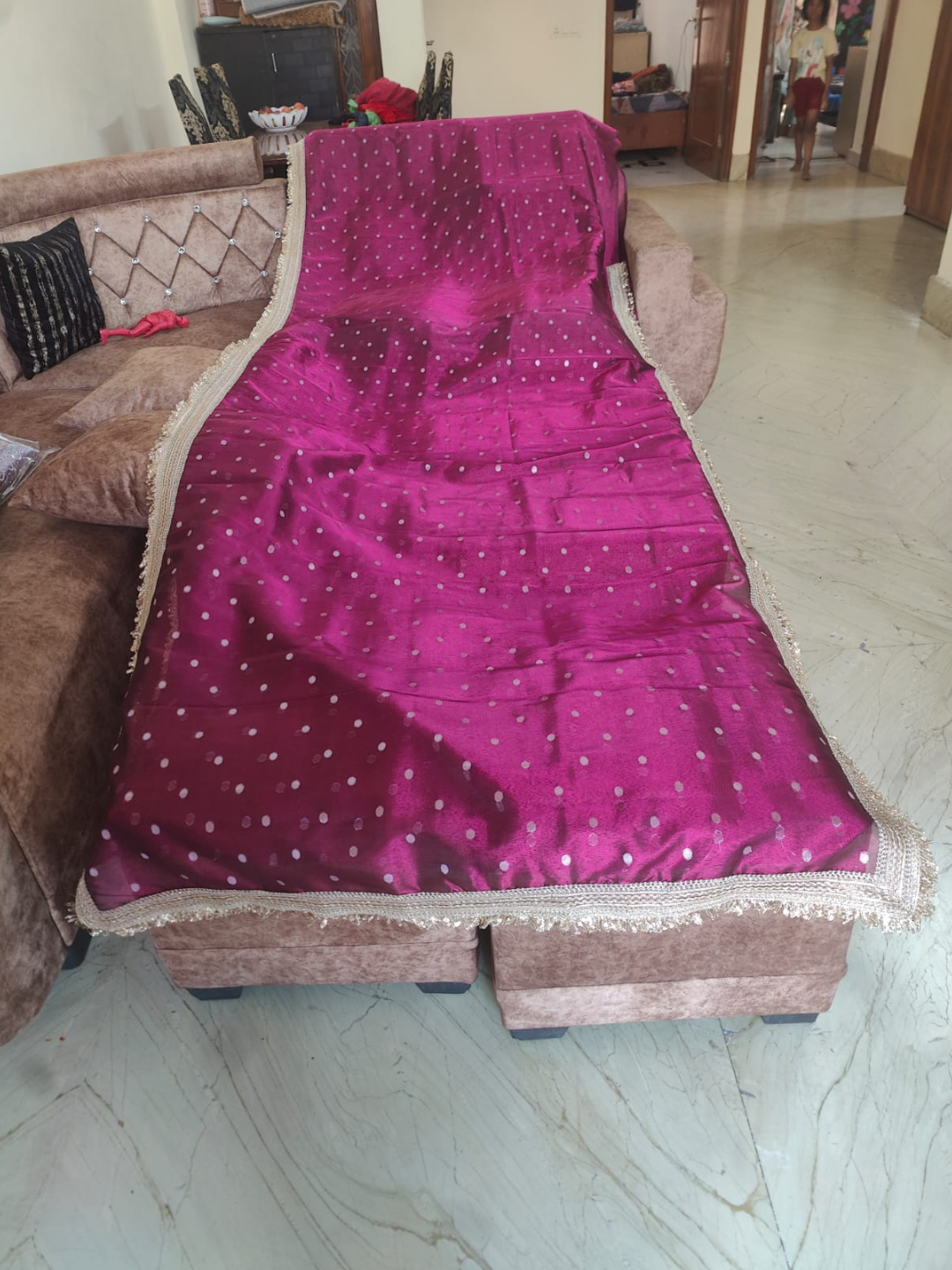 Banarasi Golden Tissue Silk Embroidered Saree
