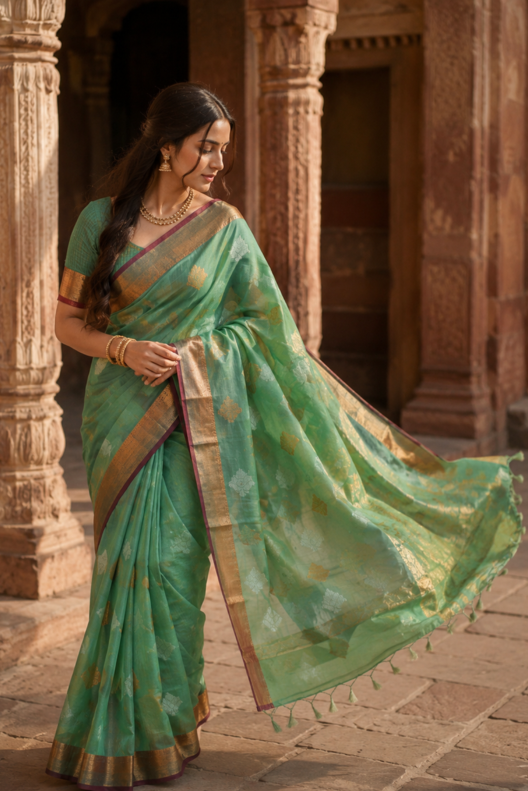 Haripriya Banarasi Pattern Cotton Saree
