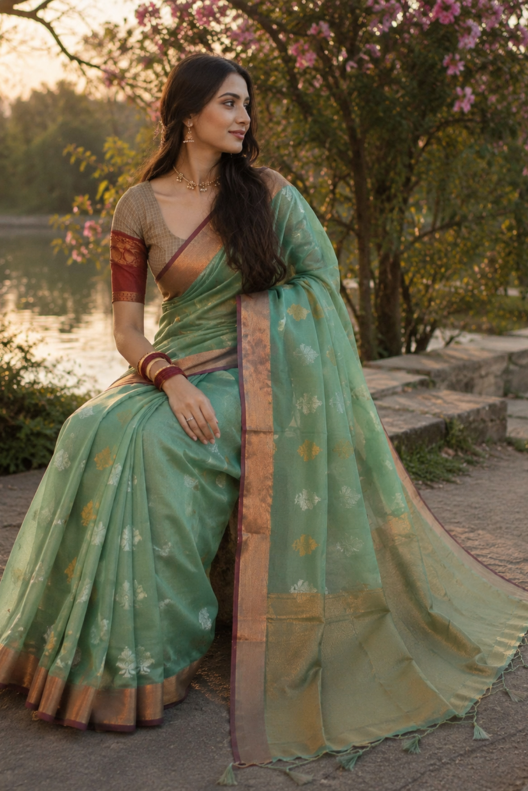 Haripriya Banarasi Pattern Cotton Saree
