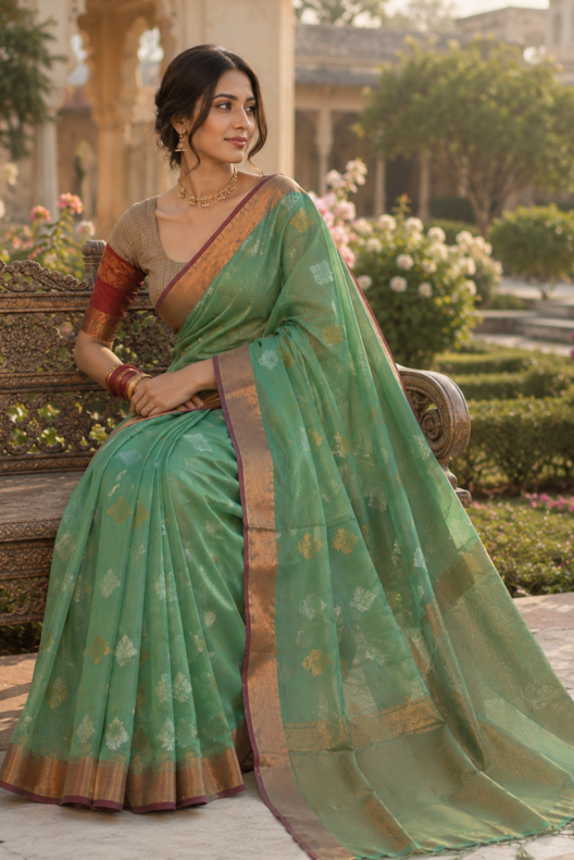 Haripriya Banarasi Pattern Cotton Saree