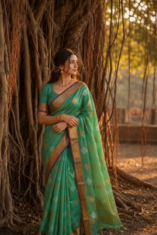 Haripriya Banarasi Pattern Cotton Saree