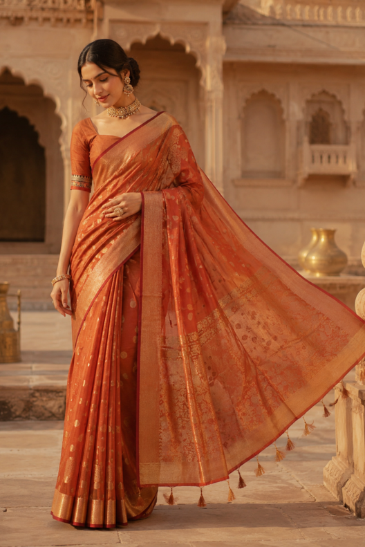 Suryakanti Banarasi Pattern Cotton Saree