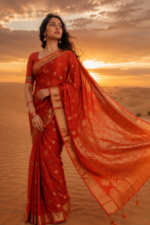 Suryakanti Banarasi Pattern Cotton Saree