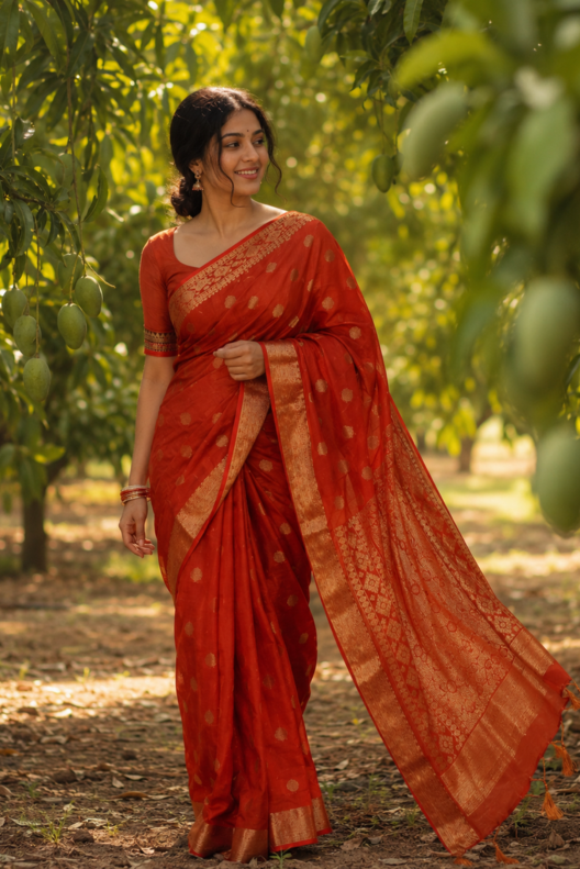 Suryakanti Banarasi Pattern Cotton Saree