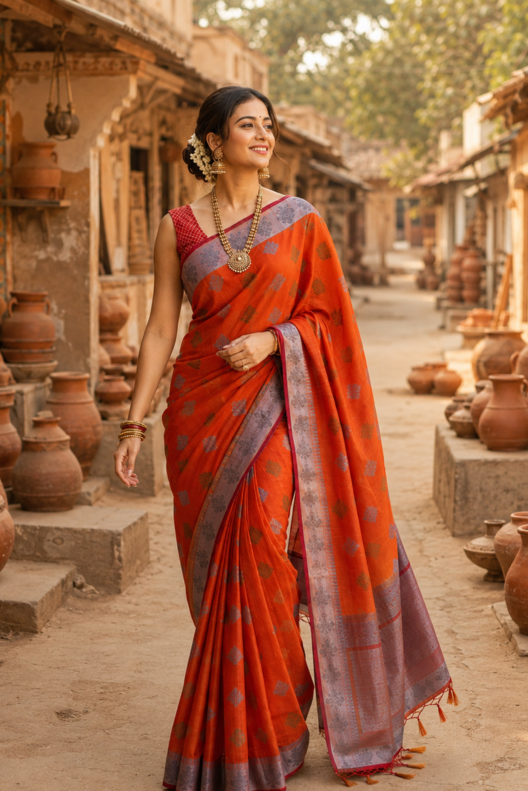 Arunika Banarasi Pattern Cotton Saree