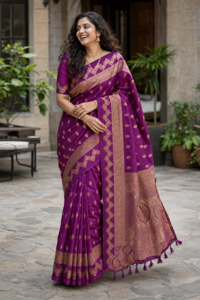 Rajvanshi Premium Katan Silk Saree