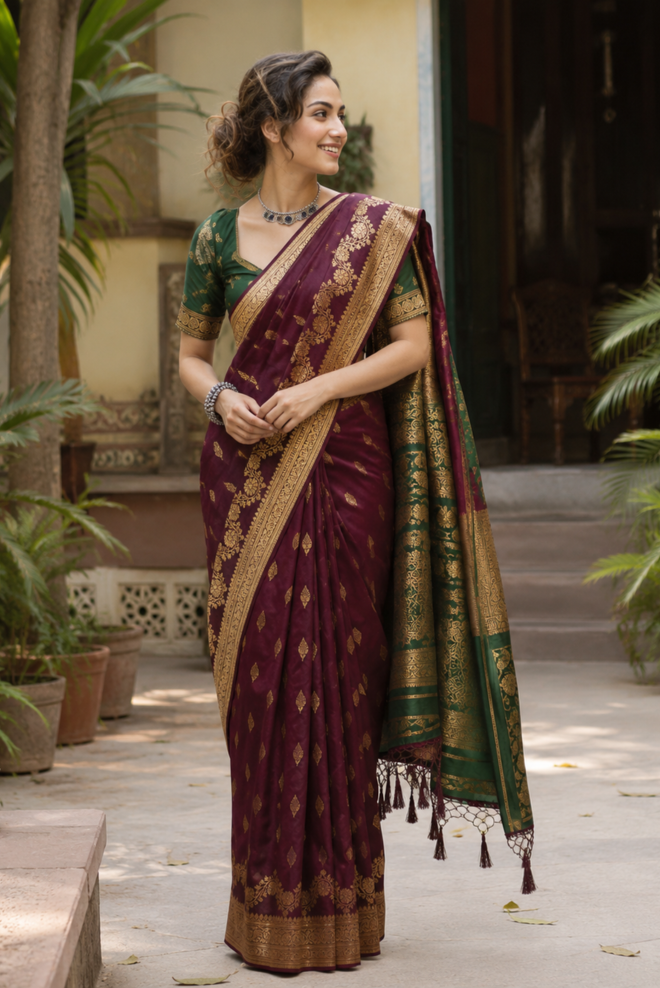 Meghraj Premium Katan Silk Saree