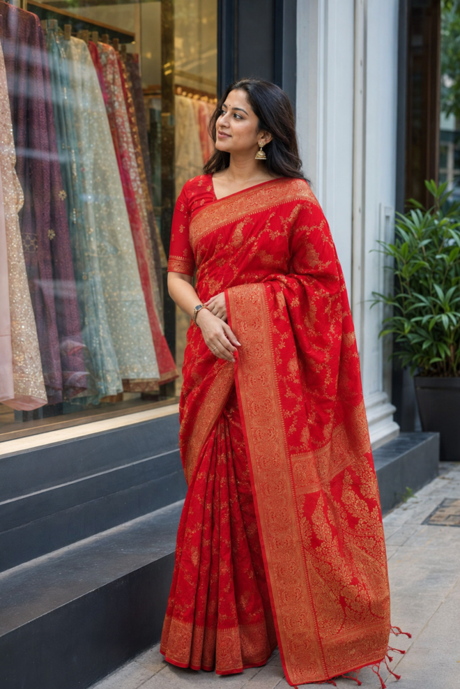 Raktanjali Mashru Silk Saree