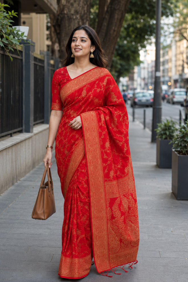 Raktanjali Mashru Silk Saree