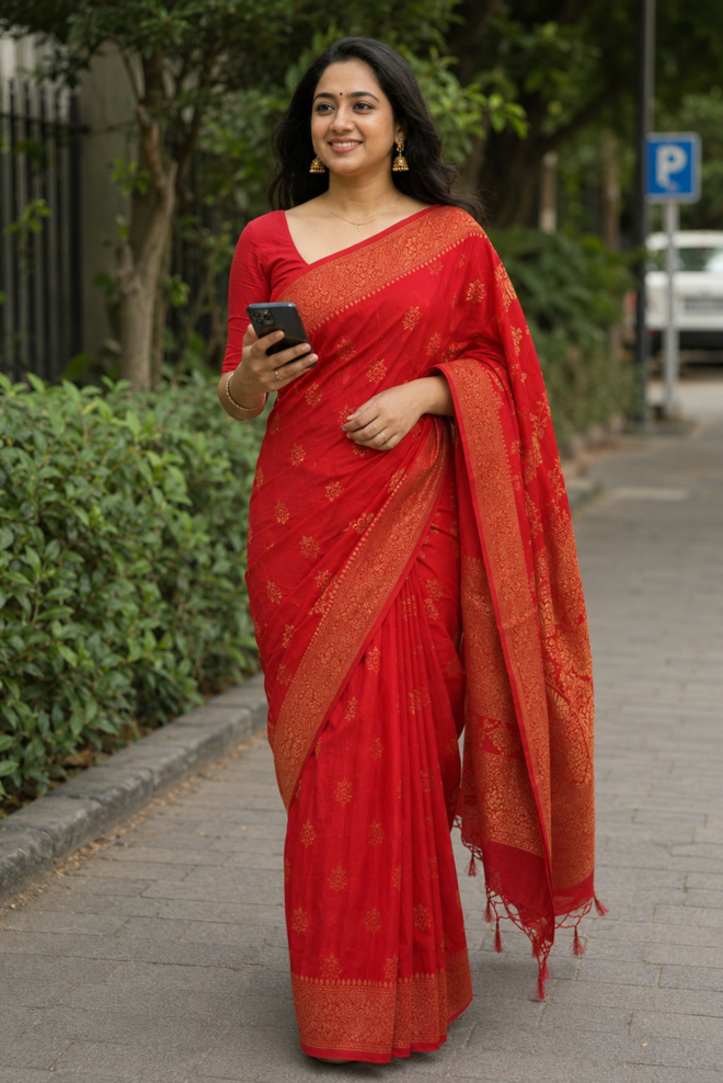 Raktanjali Mashru Silk Saree