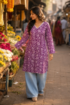 Rajnigandha Handblock Printed Cotton Kurti