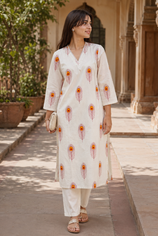 Mayurika Handblock Printed Cotton Kurti