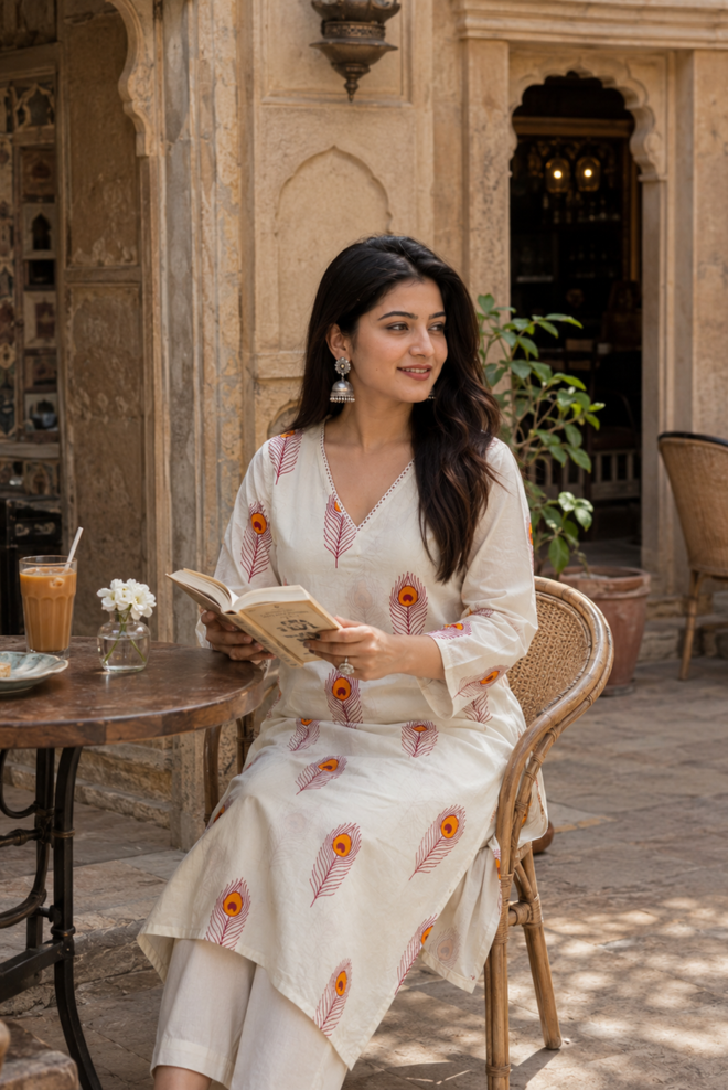 Mayurika Handblock Printed Cotton Kurti