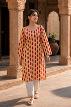 Rangtarang Handblock Printed Cotton Kurti