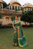 Green Patola Pure Mulberry Silk Saree
