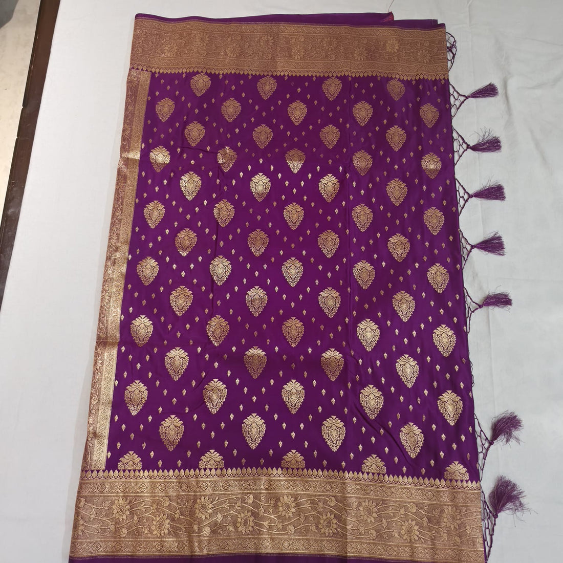 Violet Varnika Katan Silk Saree
