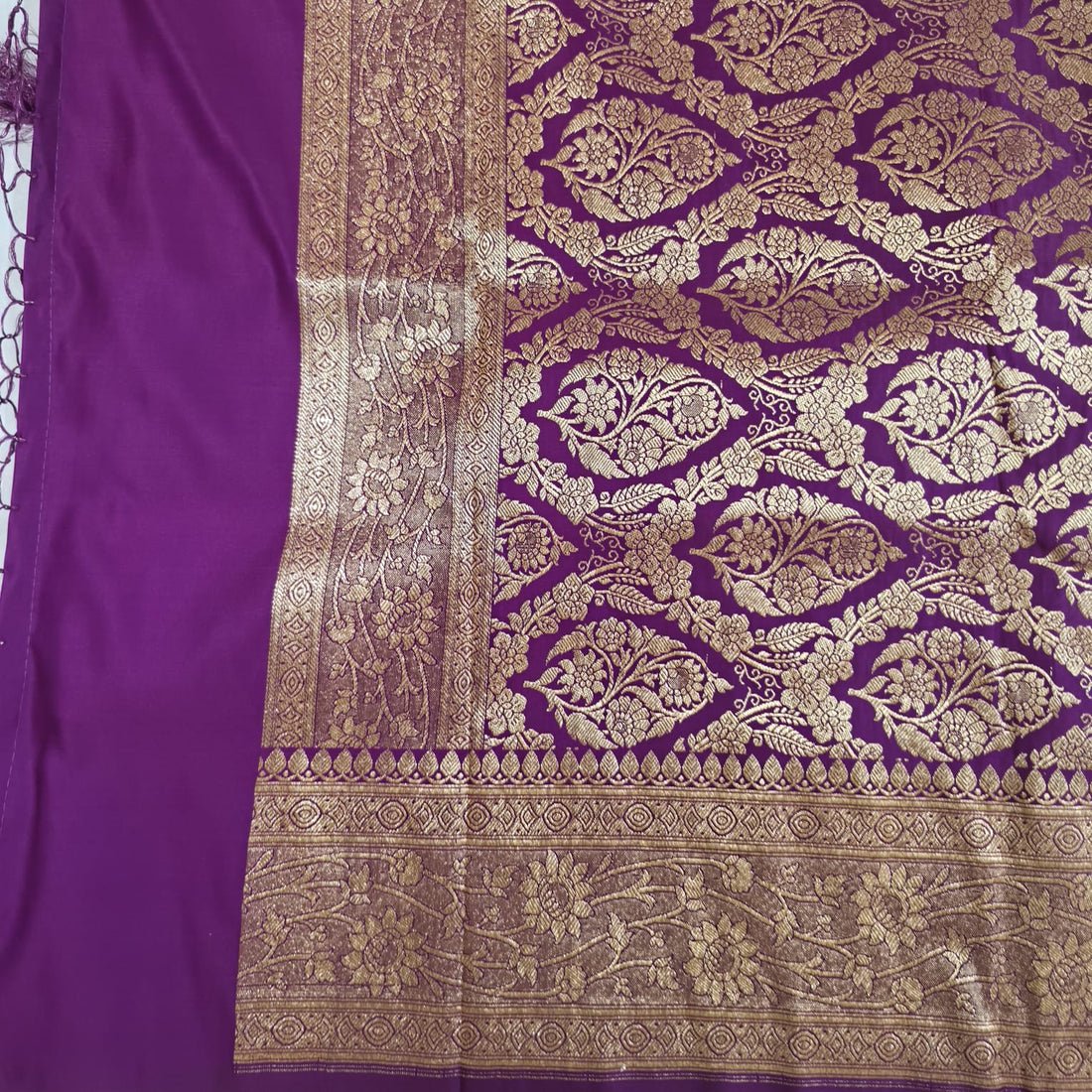 Violet Varnika Katan Silk Saree