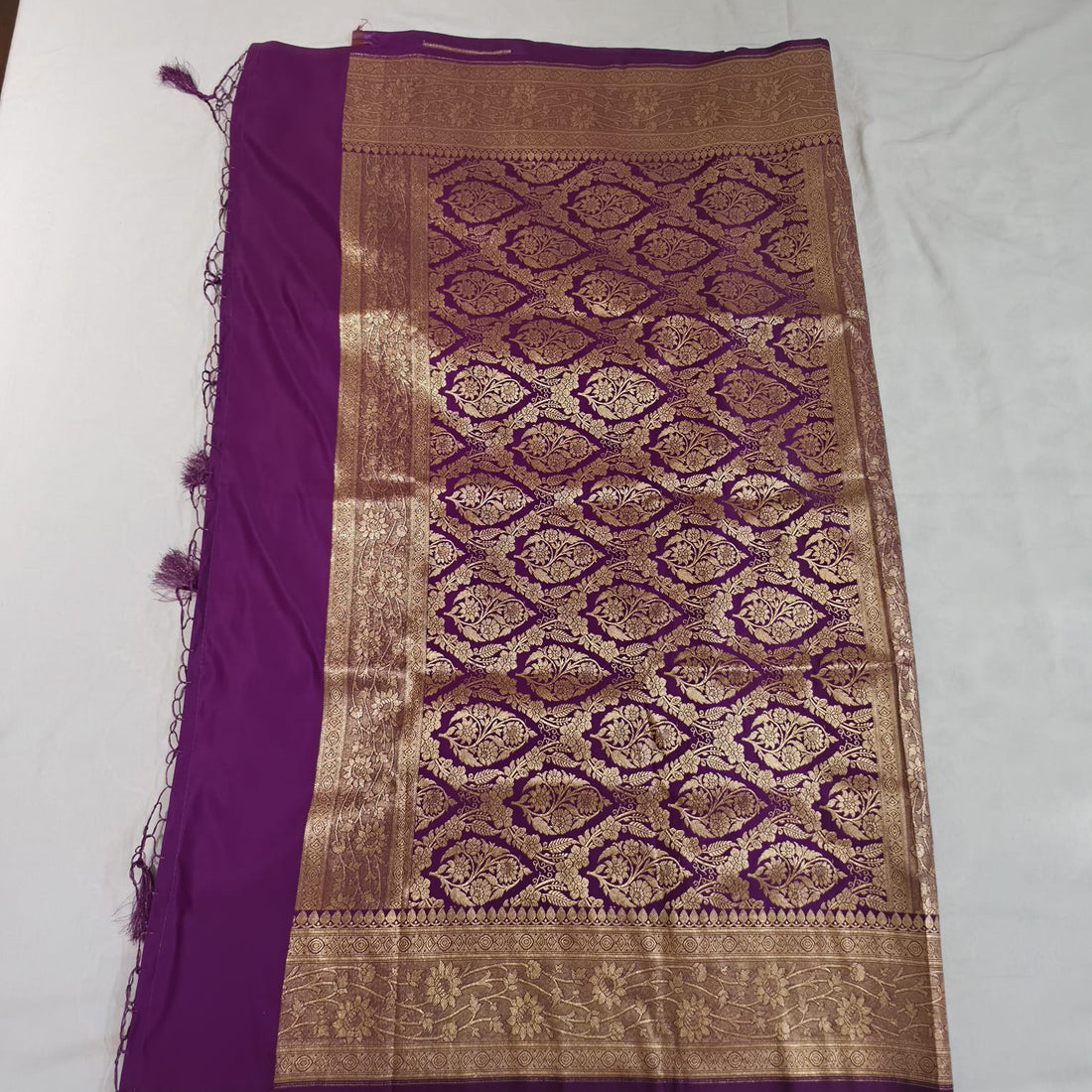 Violet Varnika Katan Silk Saree