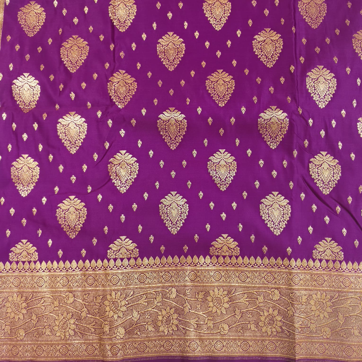 Violet Varnika Katan Silk Saree