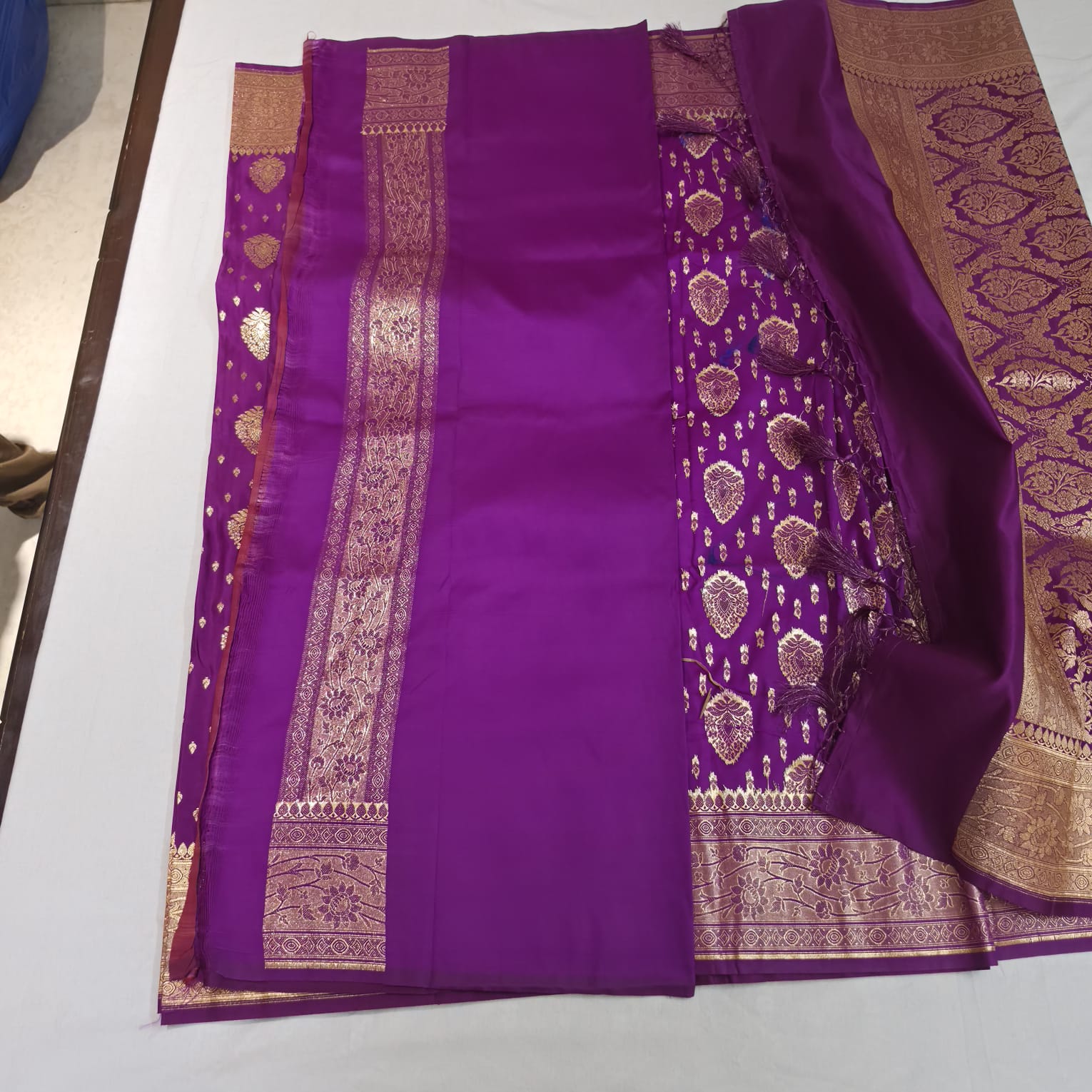 Violet Varnika Katan Silk Saree