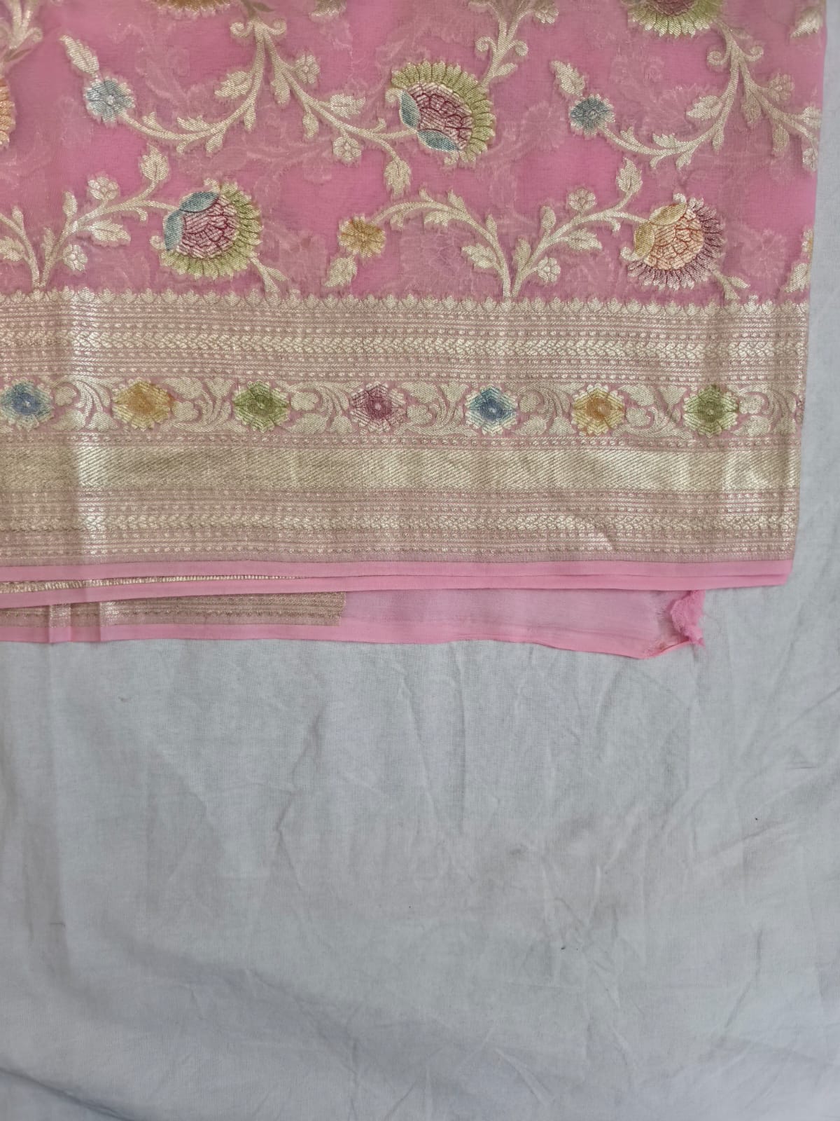 Gulrooh Banarasi Pure Silk Chiffon Saree