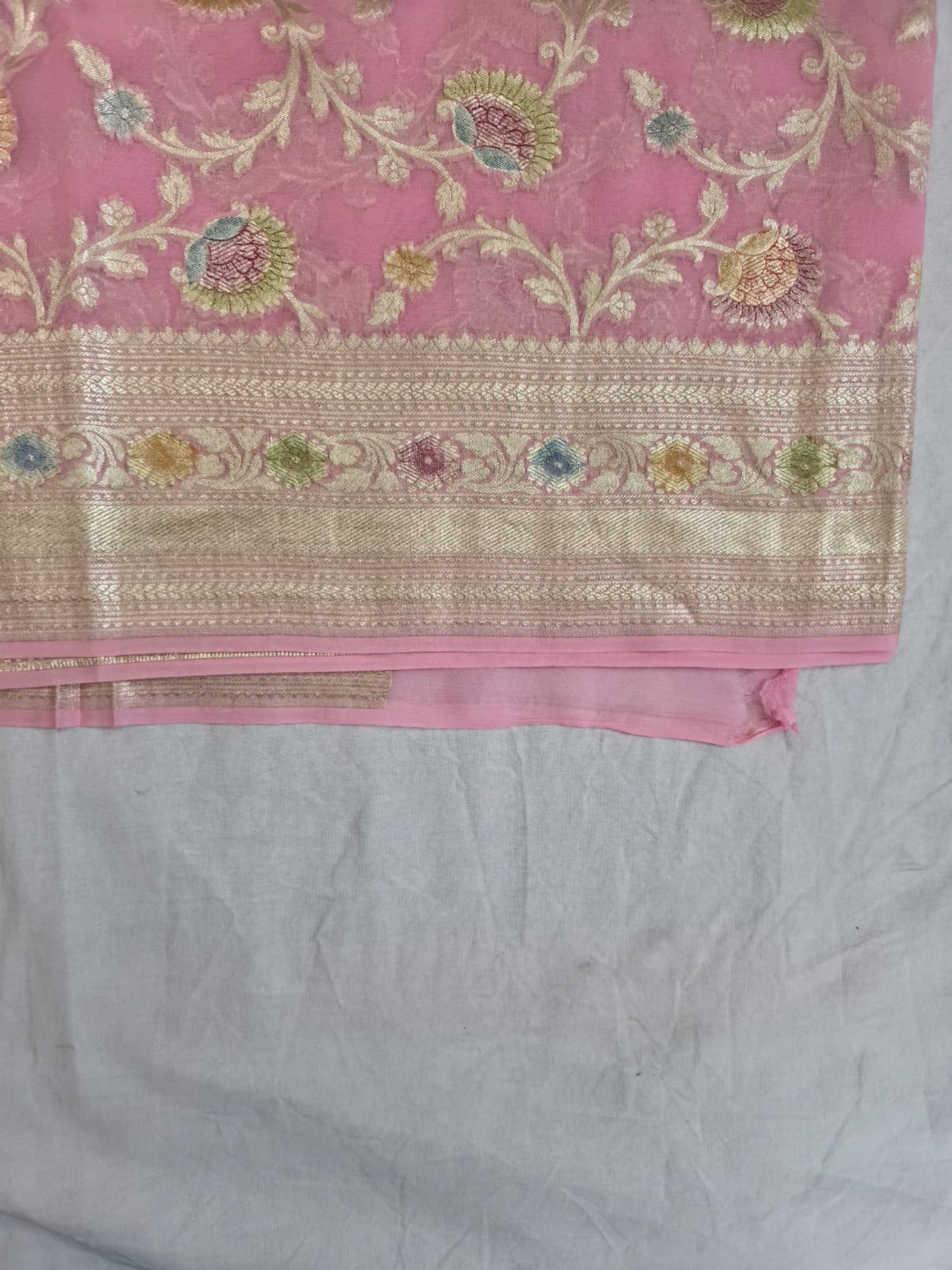 Gulrooh Banarasi Pure Silk Chiffon Saree