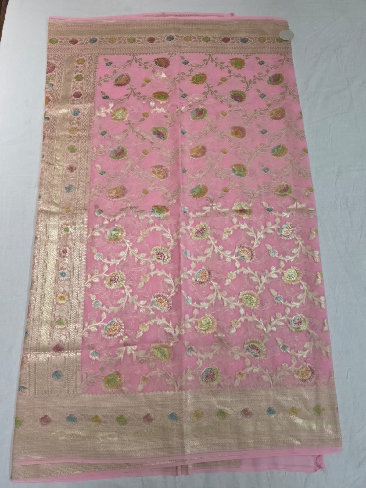 Gulrooh Banarasi Pure Silk Chiffon Saree