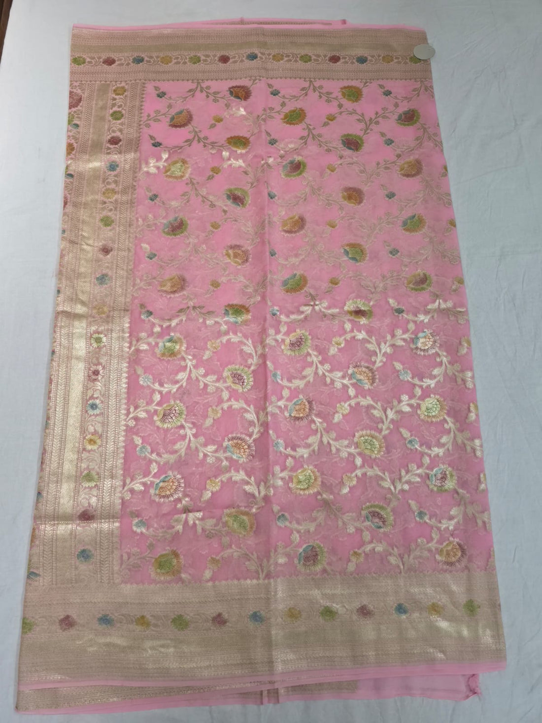 Gulrooh Banarasi Pure Silk Chiffon Saree