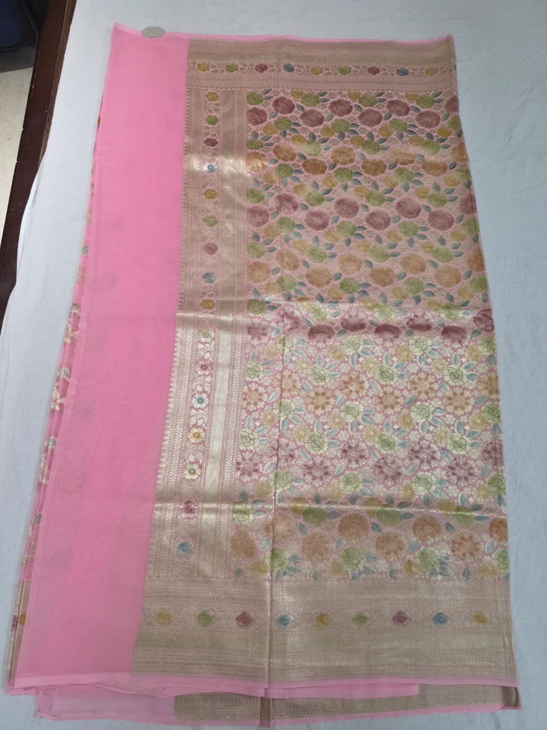 Gulrooh Banarasi Pure Silk Chiffon Saree
