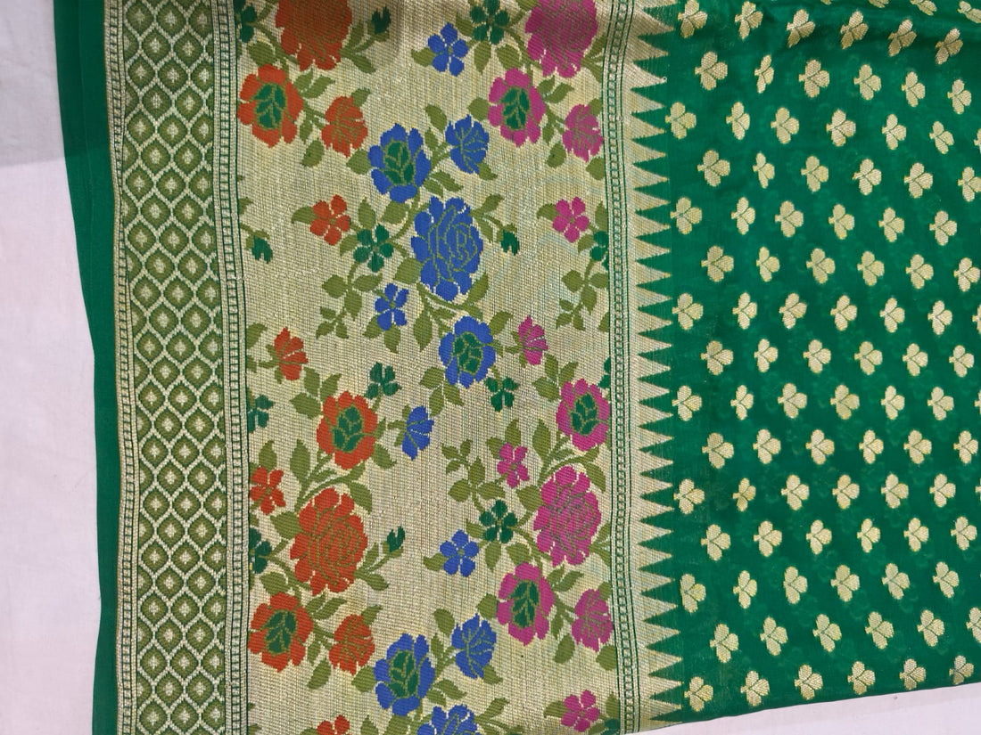 Harit Pushpa Banarasi Pure Silk Chiffon Saree