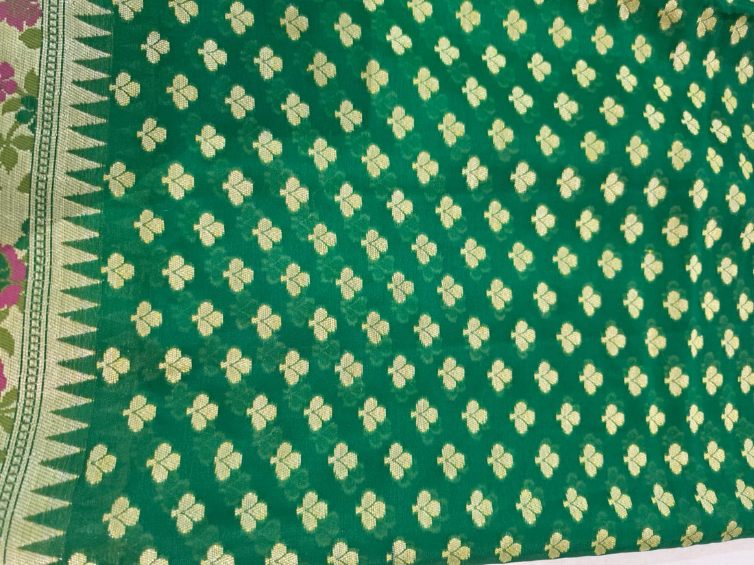 Harit Pushpa Banarasi Pure Silk Chiffon Saree