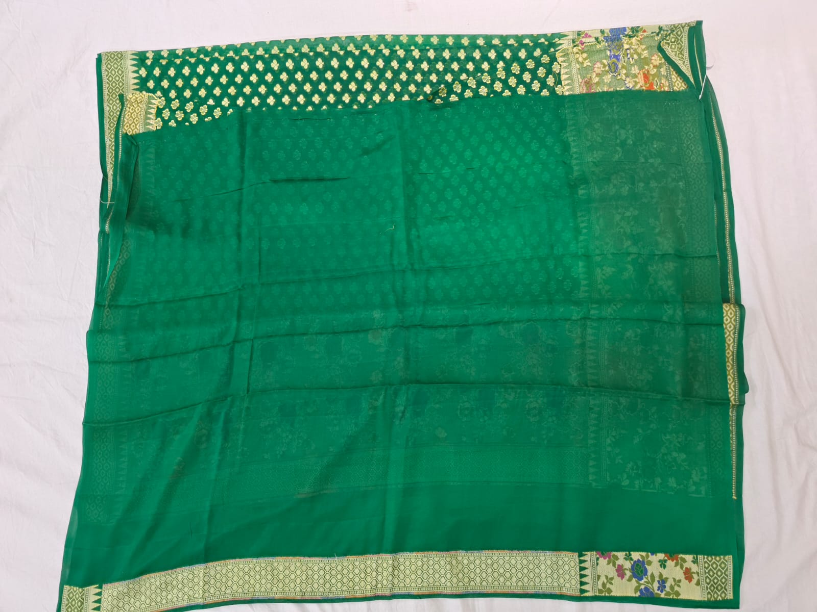 Harit Pushpa Banarasi Pure Silk Chiffon Saree