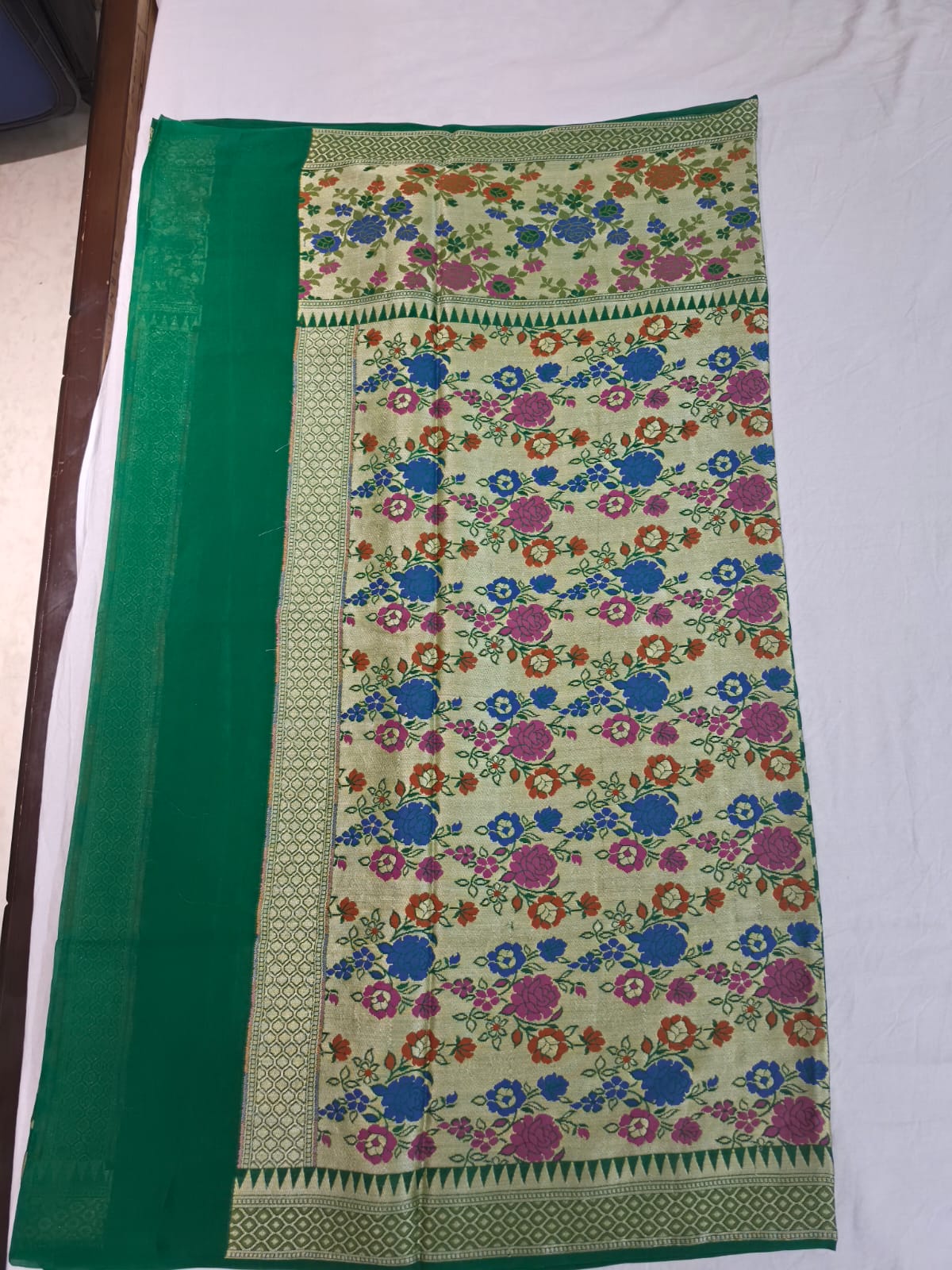Harit Pushpa Banarasi Pure Silk Chiffon Saree