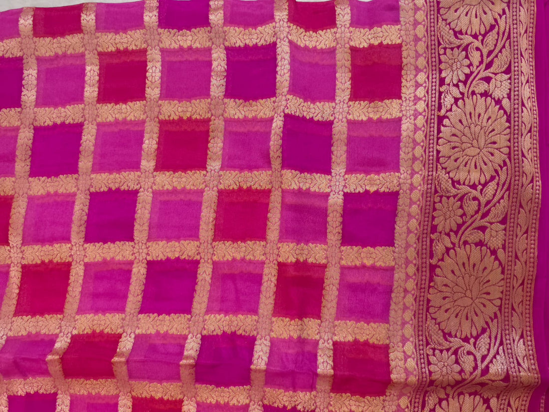Rangmahal Banarasi Pure Silk Chiffon Saree