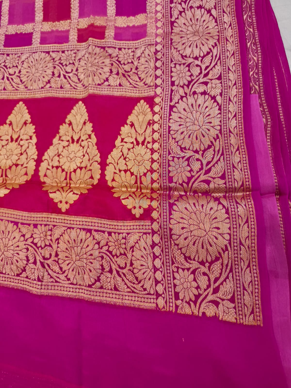 Rangmahal Banarasi Pure Silk Chiffon Saree