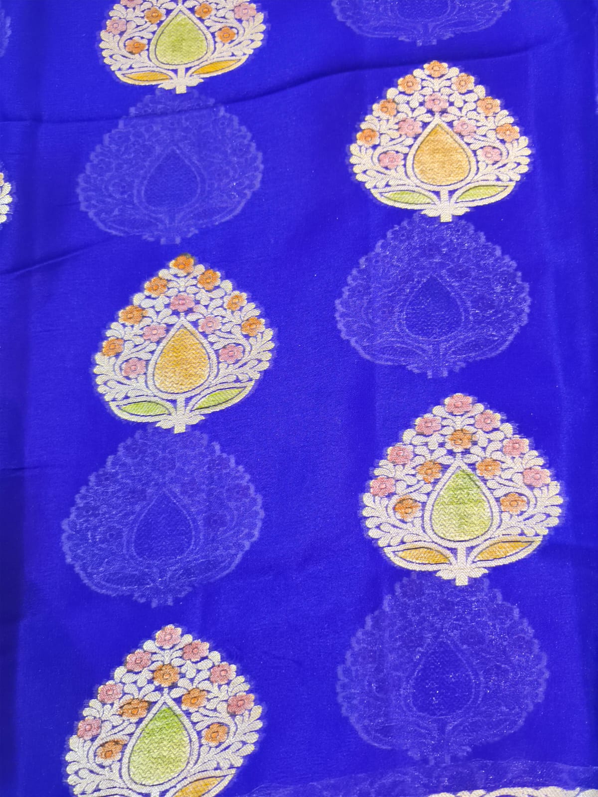 Rajvanshi Banarasi Pure Silk Chiffon Saree