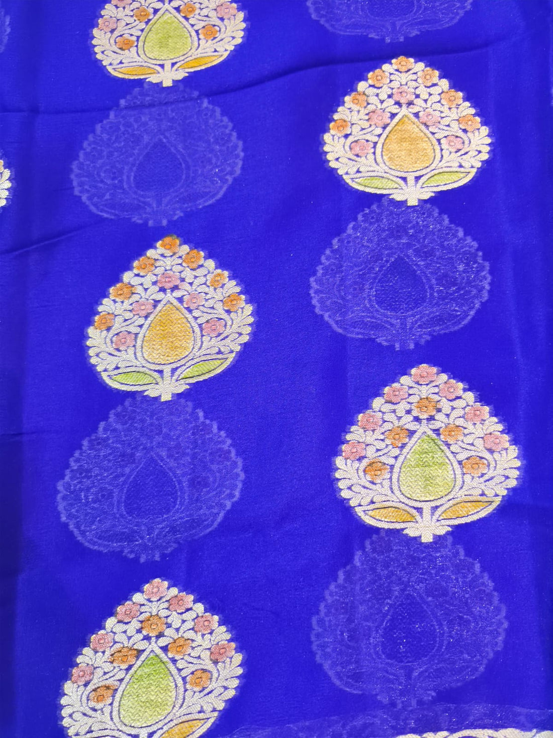 Rajvanshi Banarasi Pure Silk Chiffon Saree