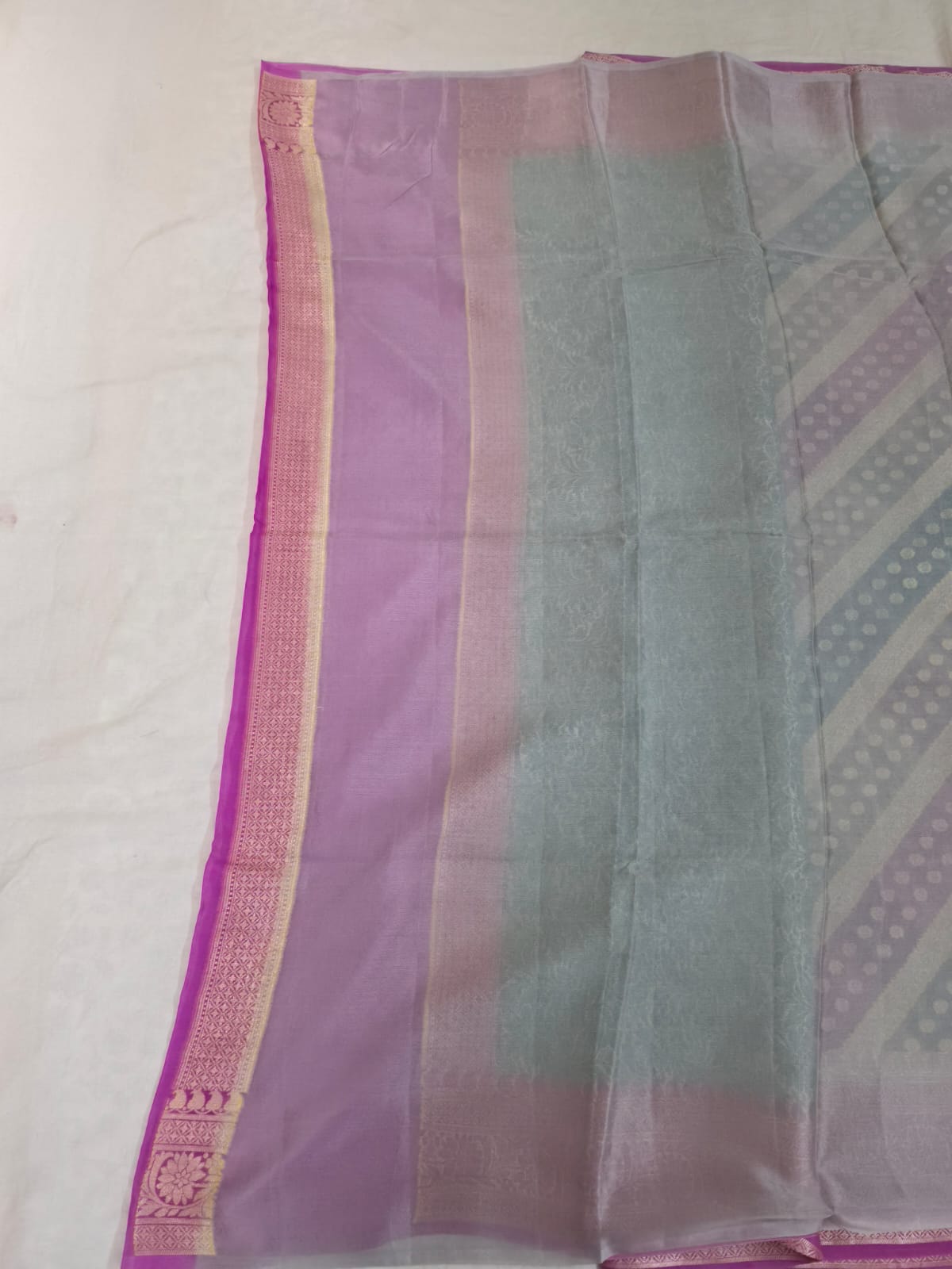 Pushparang Banarasi Pure Silk Chiffon Saree