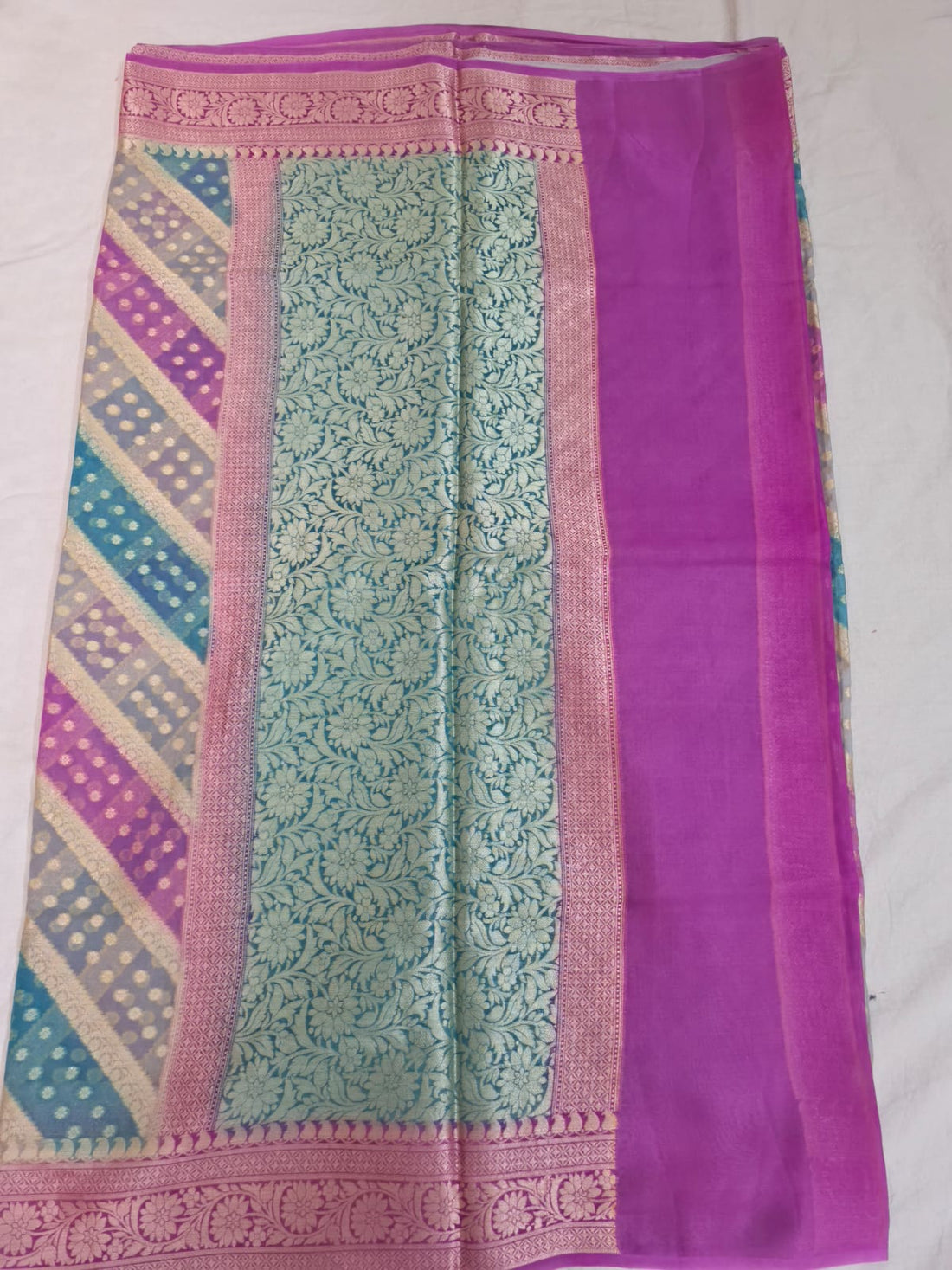 Pushparang Banarasi Pure Silk Chiffon Saree